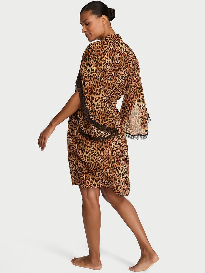 Chiffon & Lace Midi Robe