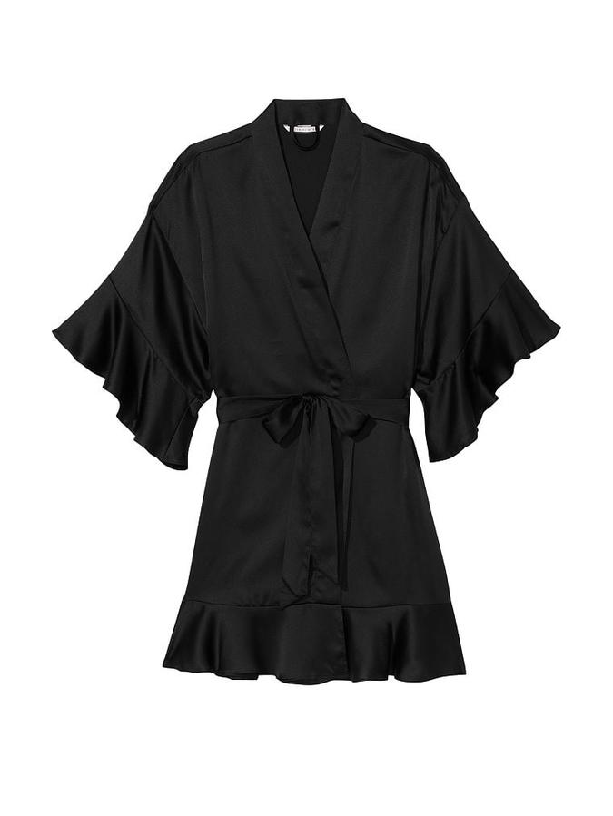 Satin Flounce Robe image number 2