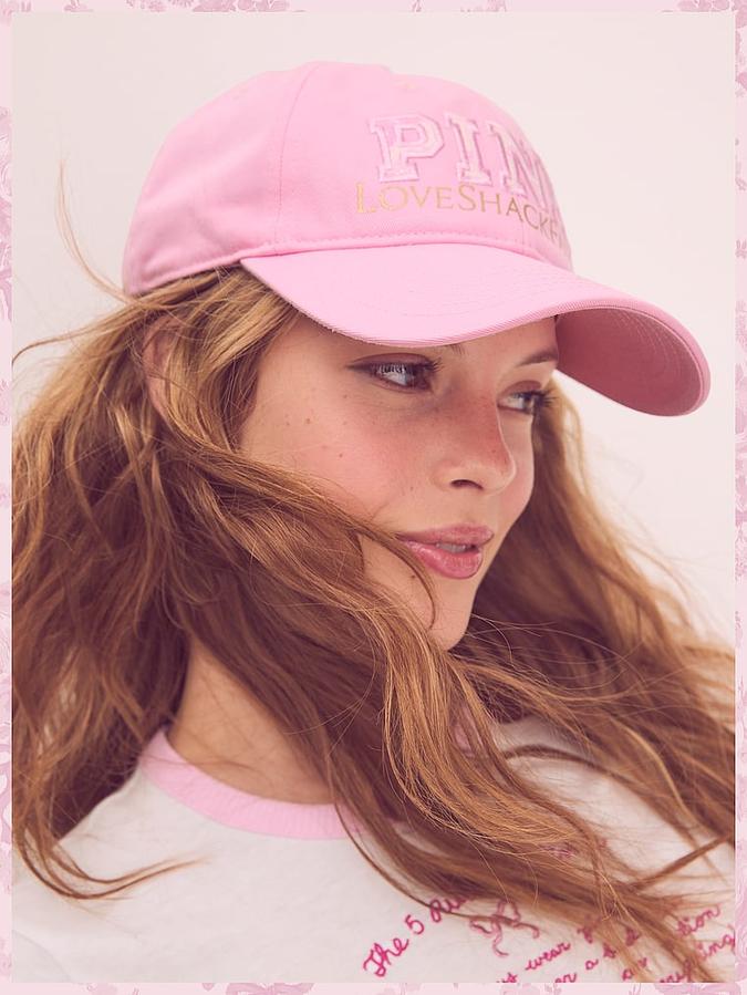 PINK x LoveShackFancy Baseball Hat image number 3