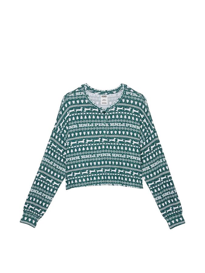 Cozy Long-Sleeve Sleep Shirt image number 2