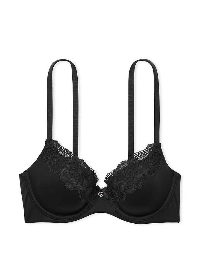 Lightly Lined Lace-Trim Demi Bra image number 2