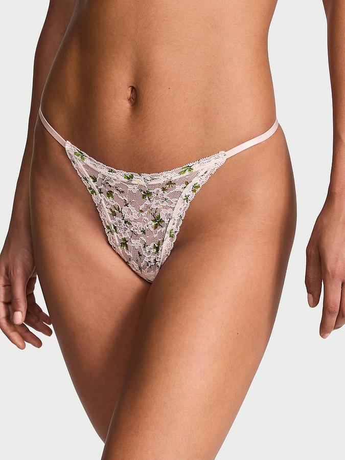 Lace String Thong Panty image number 0