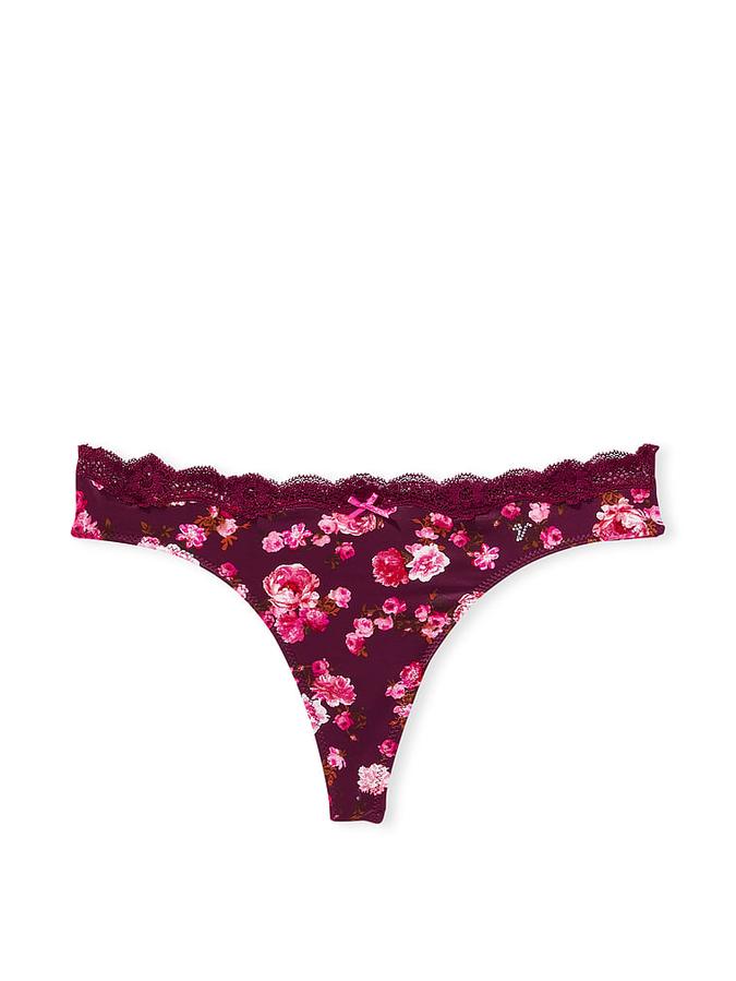 Lace Trim Thong Panty image number 2