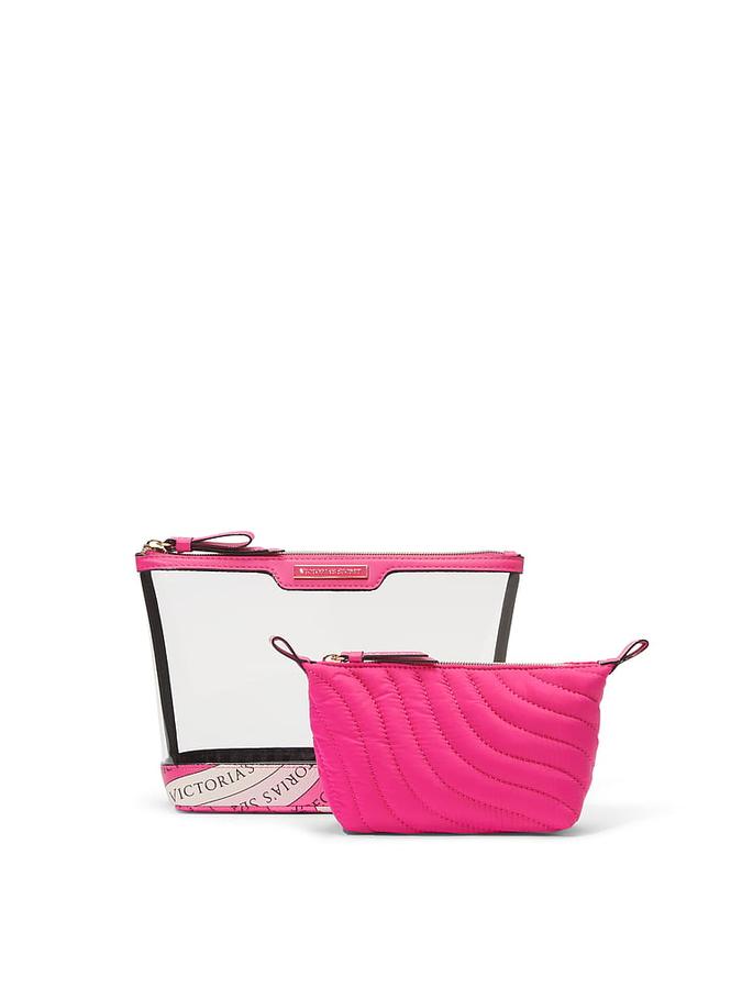 The Victoria 2-Piece Makeup Bag Hot Pink image number 2