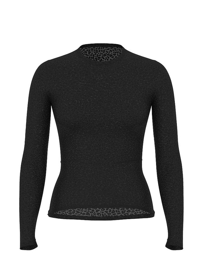 Base Leopard Mesh Long- Sleeve Tee image number 2