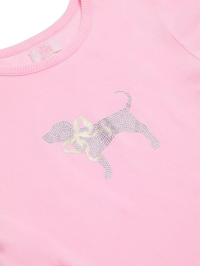 PINK x LoveShackFancy Retro Cotton Tee image number 3