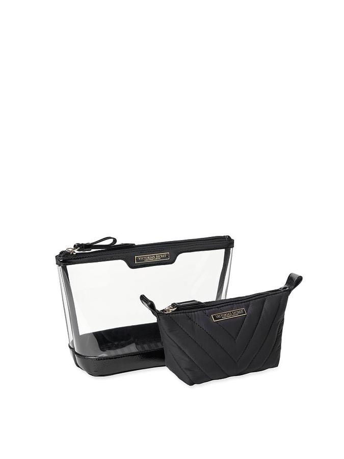 The Victoria AM/PM Beauty Bag Duo Black image number 2
