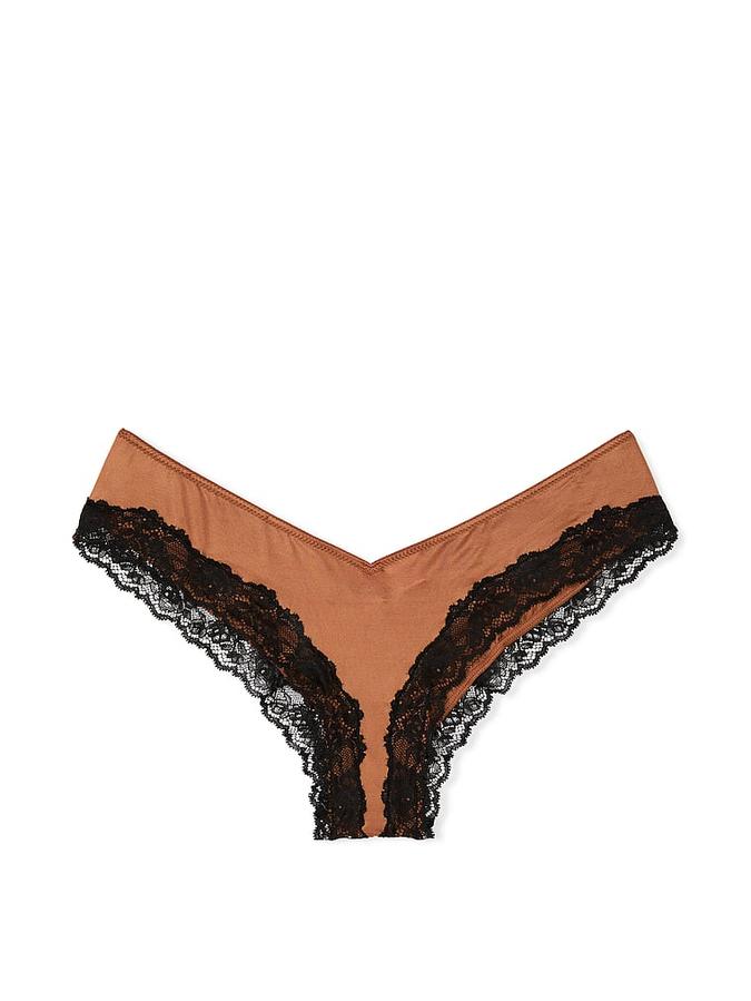 Lace-Trim High-Leg Cheeky Panty image number 2