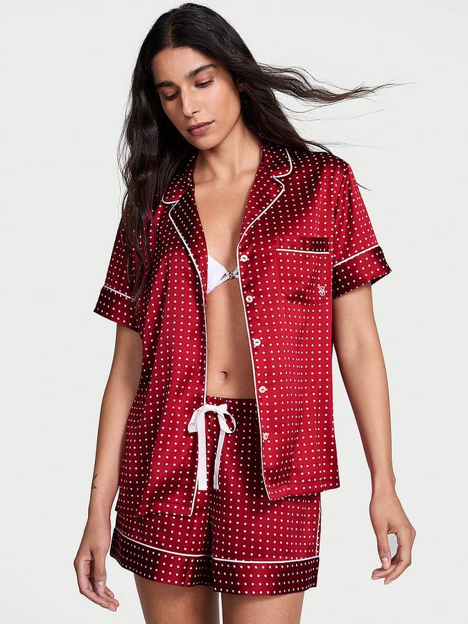 Glazed Satin Short Pajama Set