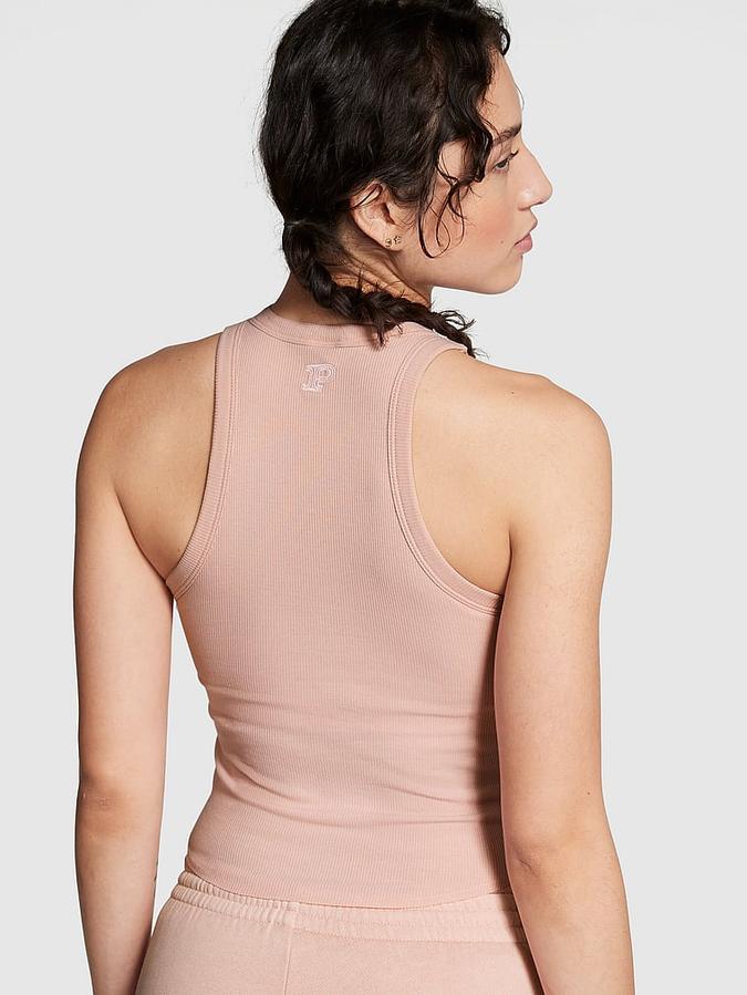 High-Neck Ribbed Tank image number 1