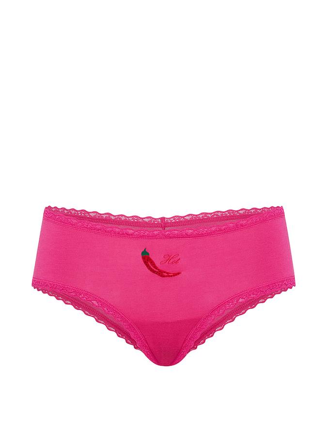 Cotton Lace-Waist Cheeky Panty image number 2