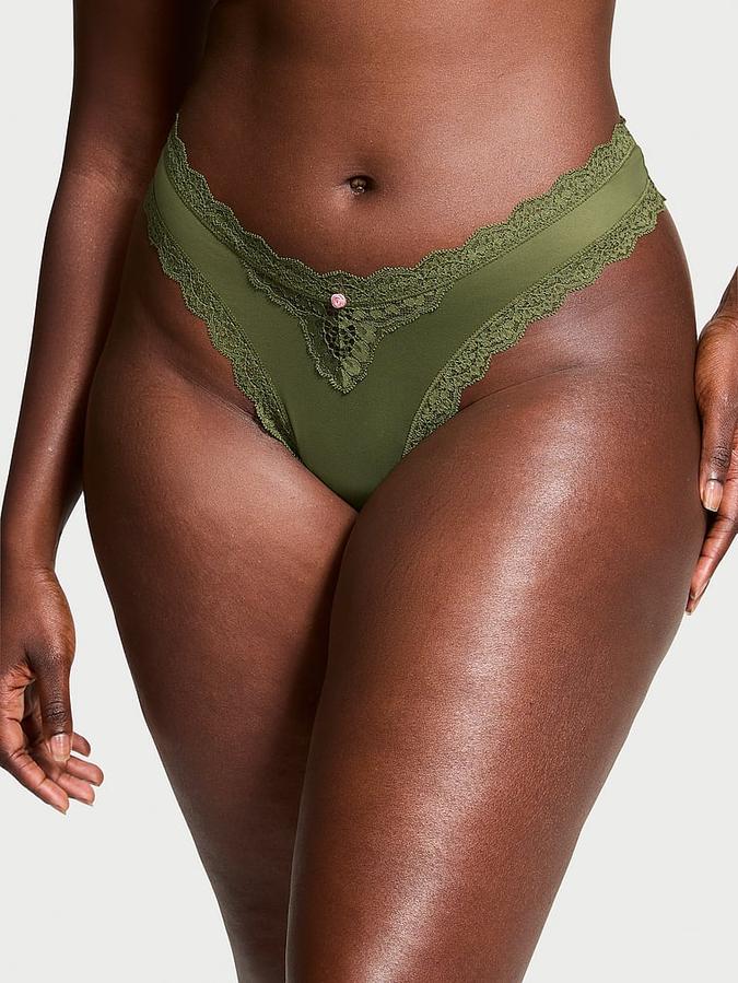 Lace-Trim Brazilian Panty image number 0
