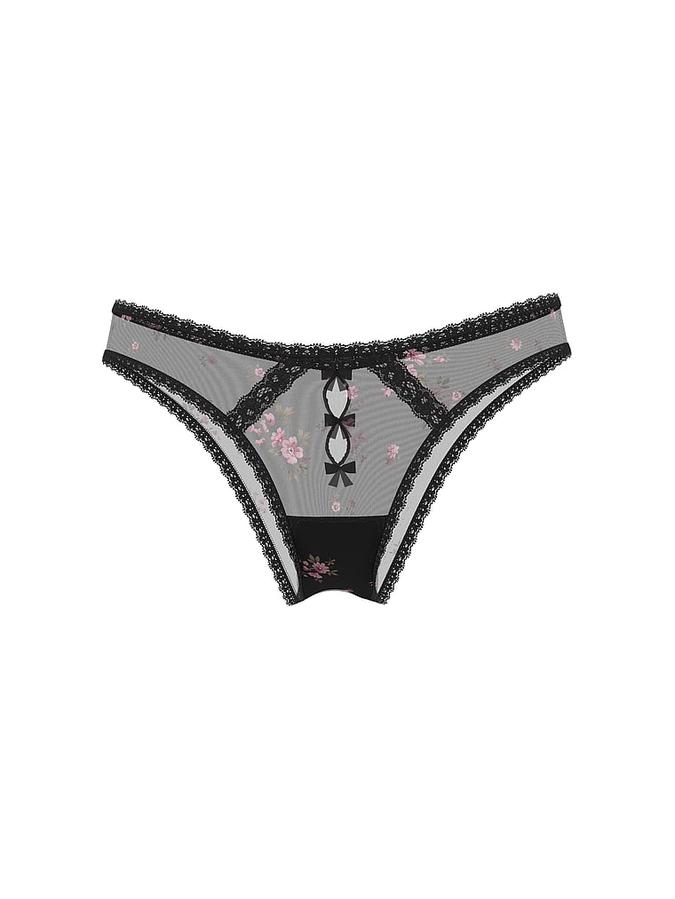 Sheer Lace-Trim Brazilian Panty image number 2