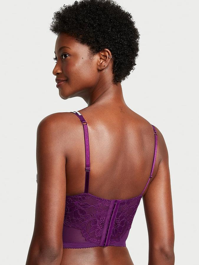 Double Shine Strap Lace Push-Up Corset Top