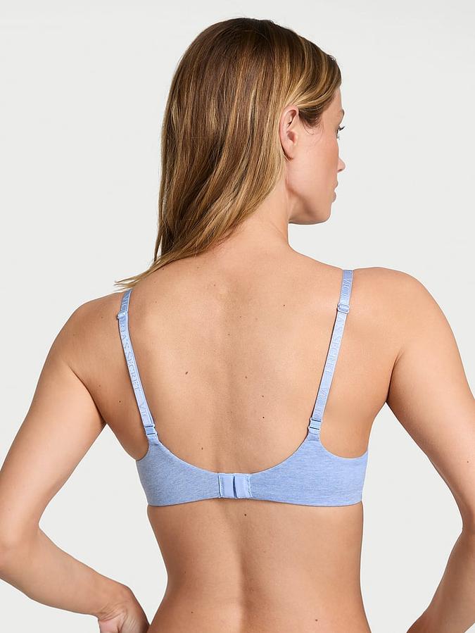 Cotton Logo Hardware Lightly Lined Wireless Bra image number 1