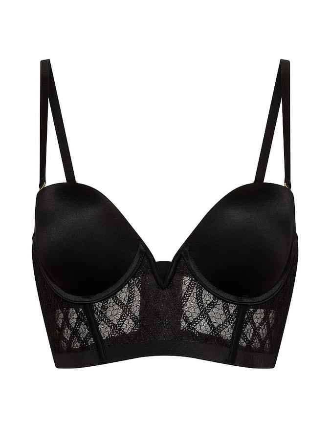 Viper Embroidery Push-Up Crop Corset Top image number 2