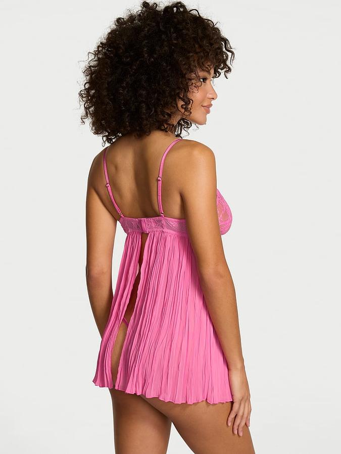 Dare to Dream Lace Pleated Babydoll Set