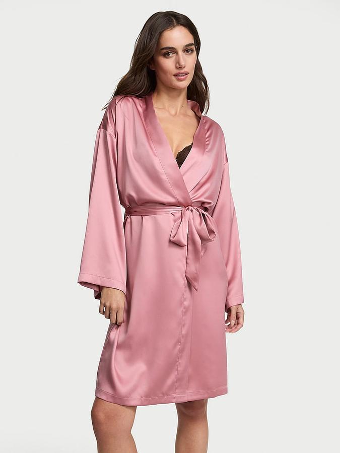 Signature Satin Midi Robe