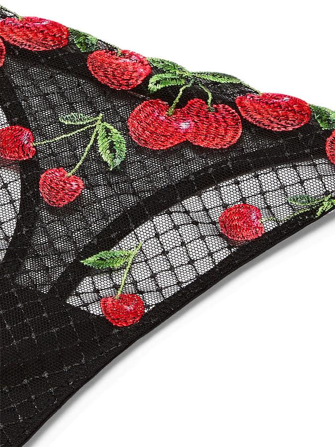 Cherry Embroidery Adjustable String Thong Panty image number 2