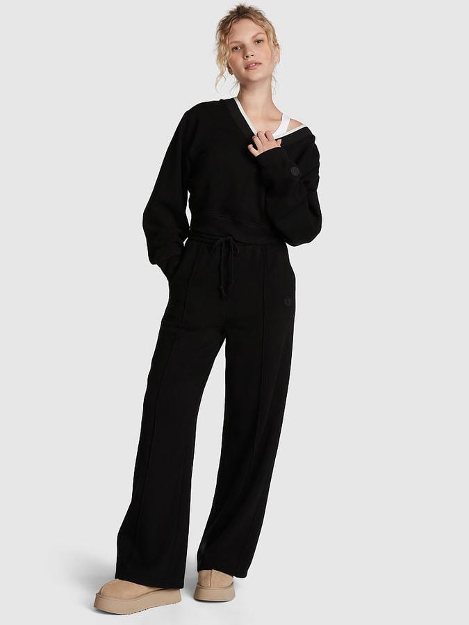 Premium Fleece Wide-Leg Pants image number 3