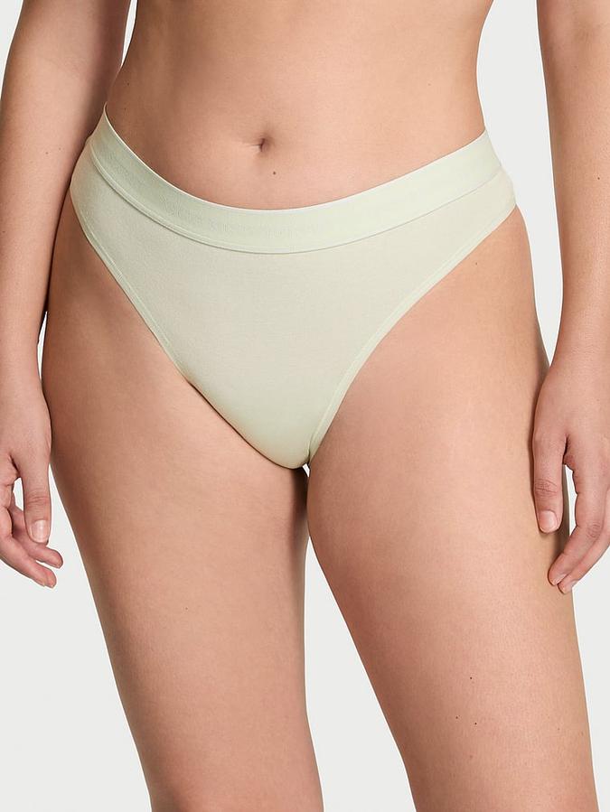 Logo Cotton Thong Panty