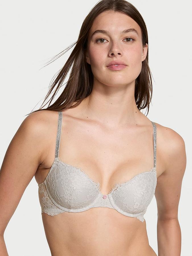 Twinkle Strap Lace Classic-Coverage Demi Bra image number 0