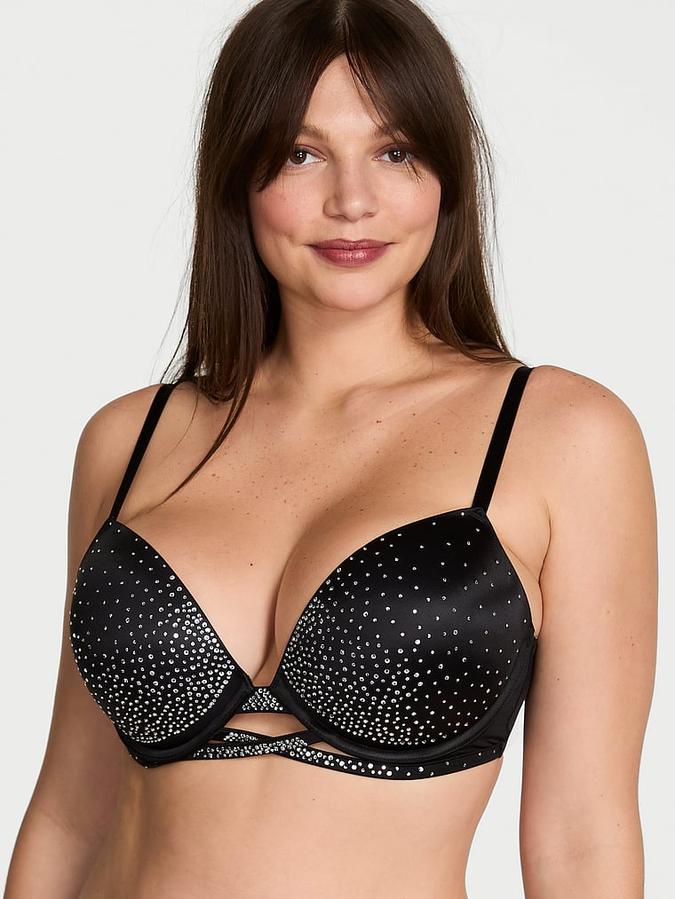 Sparkle Crystal Shine Cradle Push-Up Bra