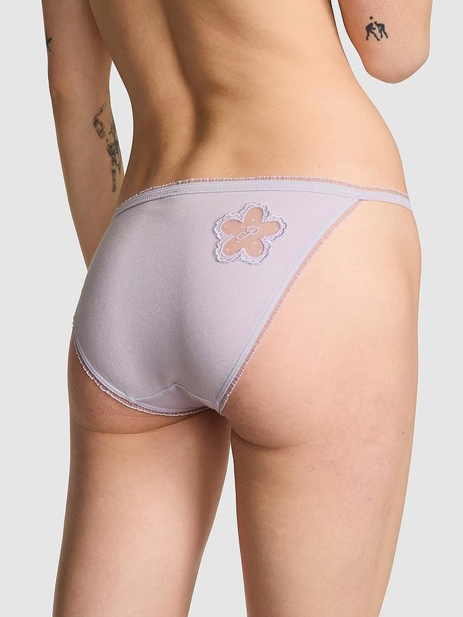 Cotton Daisy Patch String Bikini Panty