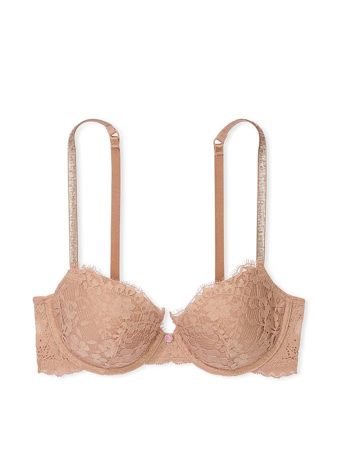 Twinkle Strap Lace Classic-Coverage Demi Bra image number 2