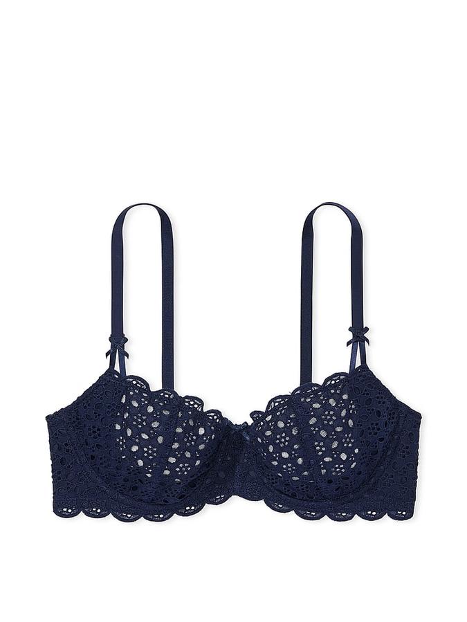 Wicked Unlined Eyelet Lace Balconette Bra image number 2