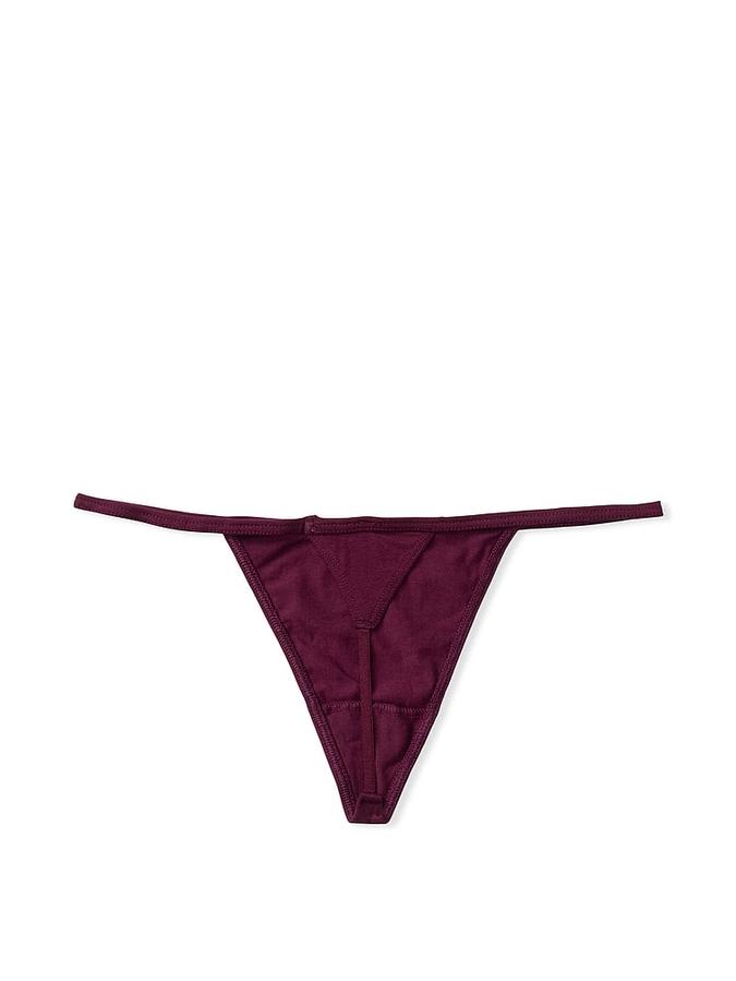 Stretch Cotton V-String Panty image number 2