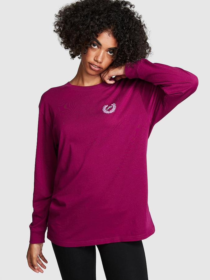 Oversized Long-Sleeve Campus Tee image number 0