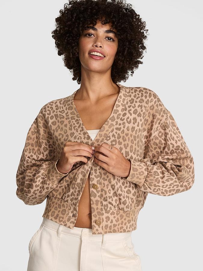 Ivy Fleece Cropped Cardigan image number 0