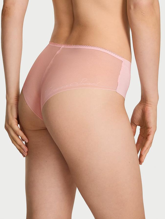 No-Show Sheer Logo Cheeky Panty