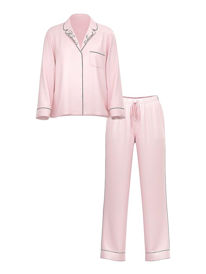Signature Satin Long Pajama Set image number 2