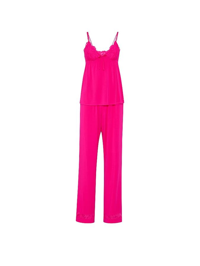 SoSoft&trade; Modal Lace-Trim Cami & Pants Set image number 2