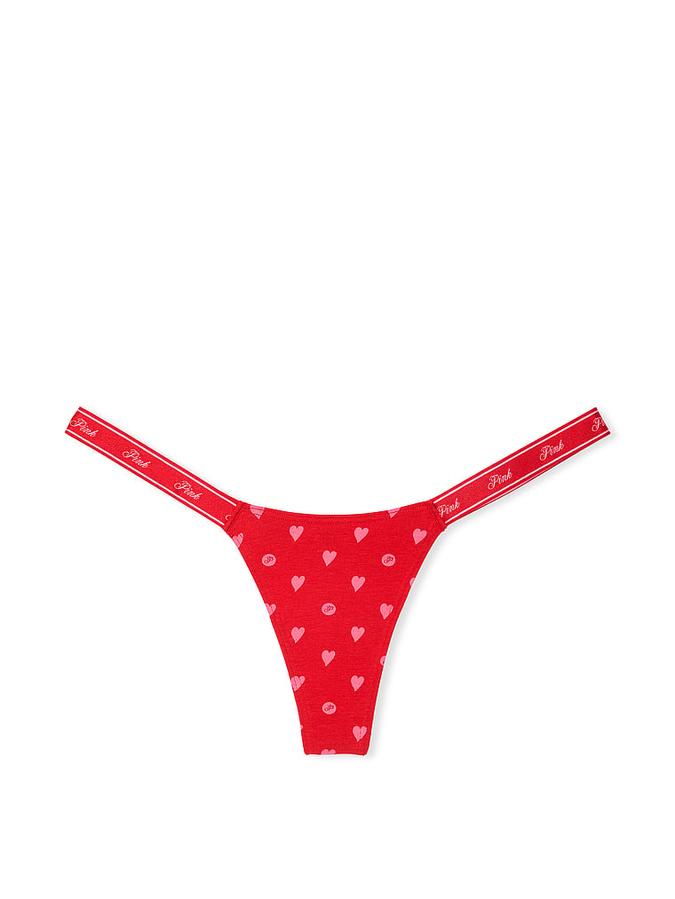 Logo Cotton Micro Thong Panty