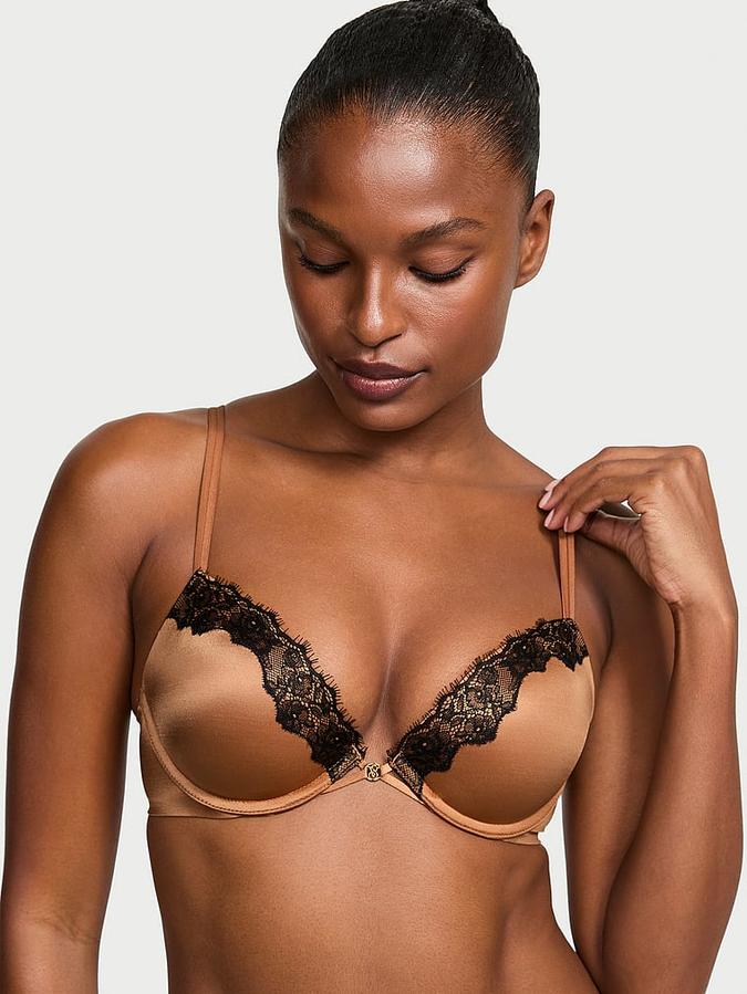 Smooth Lace-Trim Push-Up Bra