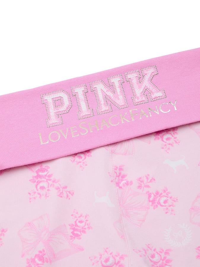 PINK x LoveShackFancy Cotton Foldover Micro Shorts image number 4