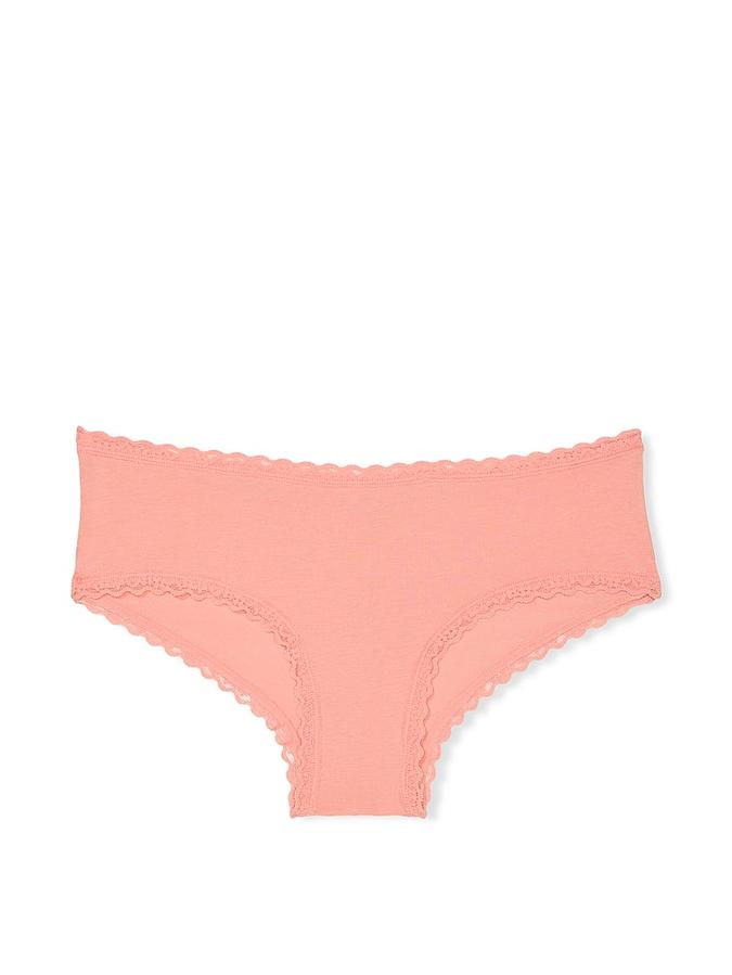 Cotton Lace-Waist Cheeky Panty image number 2