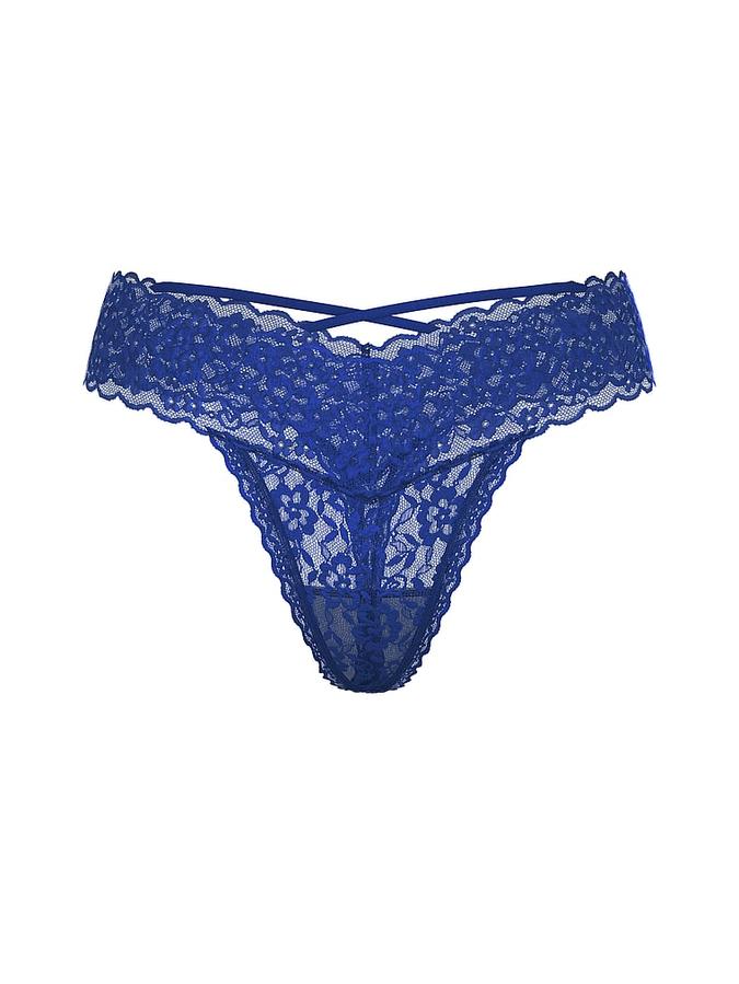 Lace Strappy-Back Thong Panty image number 2