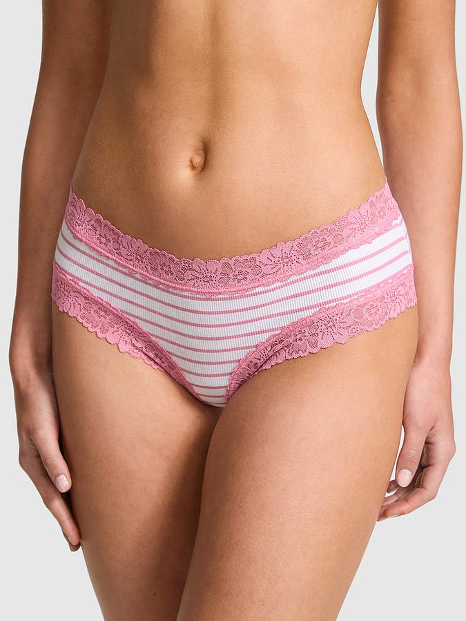 Cotton Lace Trim Cheeky Panty