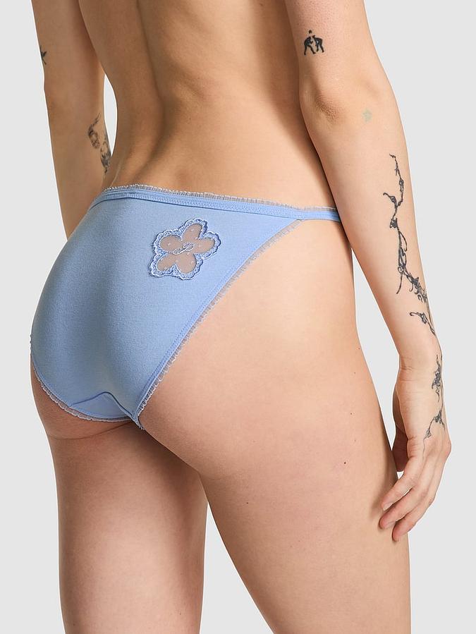 Cotton Daisy Patch String Bikini Panty
