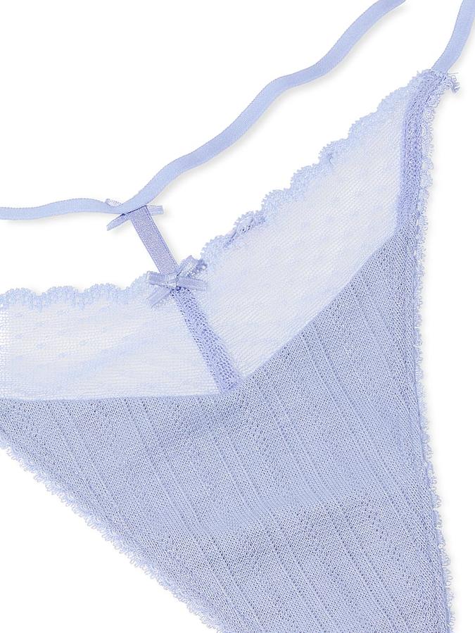 Stretch Pointelle V-String Panty image number 2