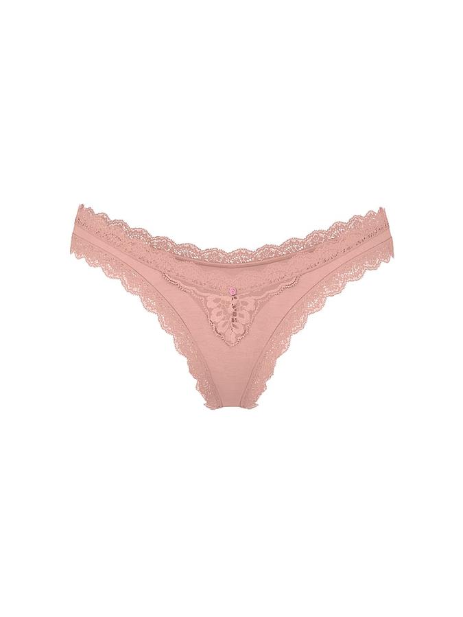 Lace-Trim Brazilian Panty