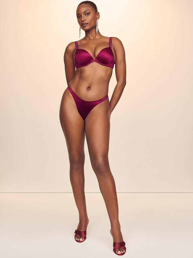 Logo Shine Strap Push-Up Bra image number 2