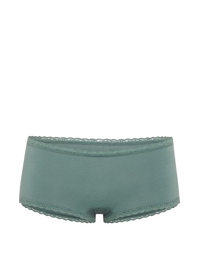 Cotton Lace-Trim Boyshort Panty image number 2