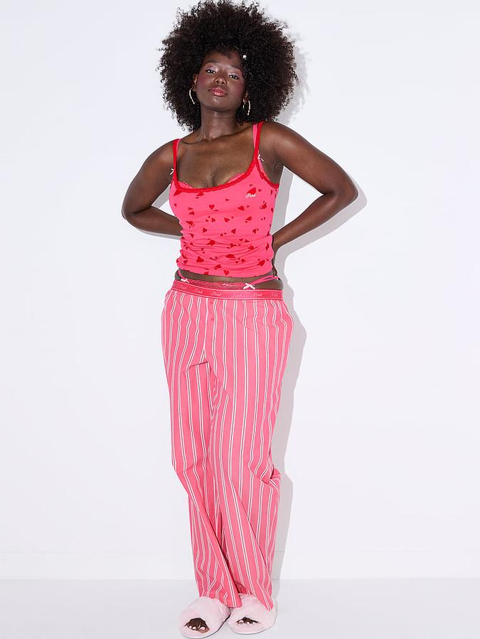 Cotton Poplin Logo Sleep Pants image number 3