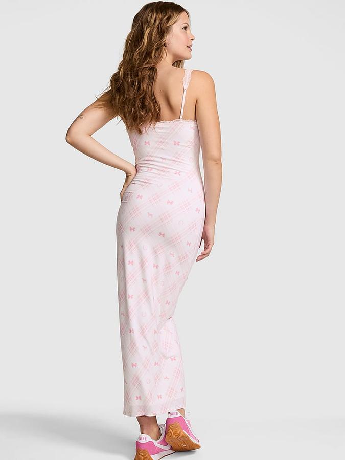PINK x LoveShackFancy Modal Midi Dress image number 1