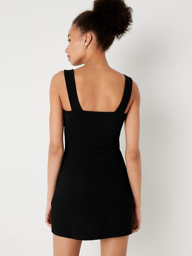 Rib Square Neck Active Dress image number 1